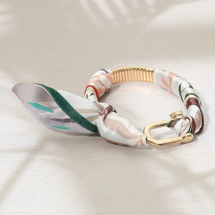 Scarf Wrapped Bangle Bracelet