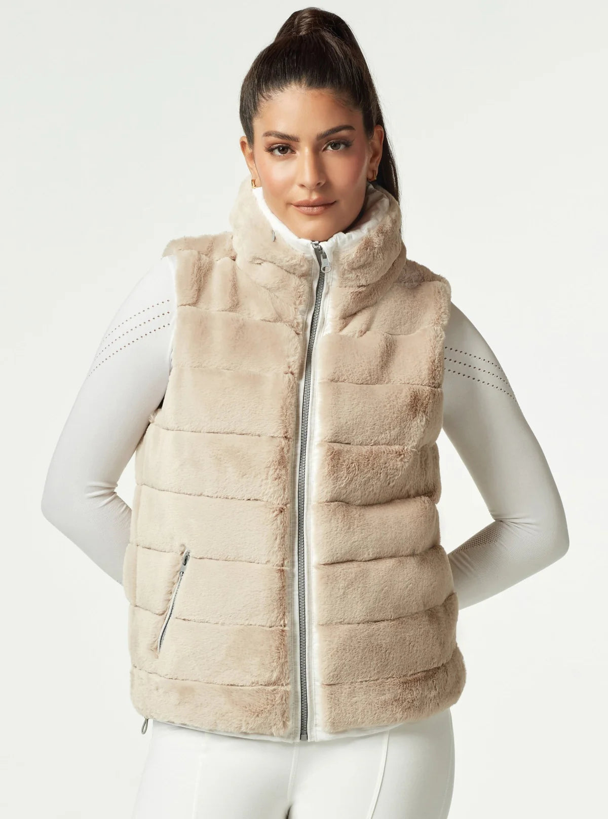 Adventurer Puffer Reversible Faux Fur Vest