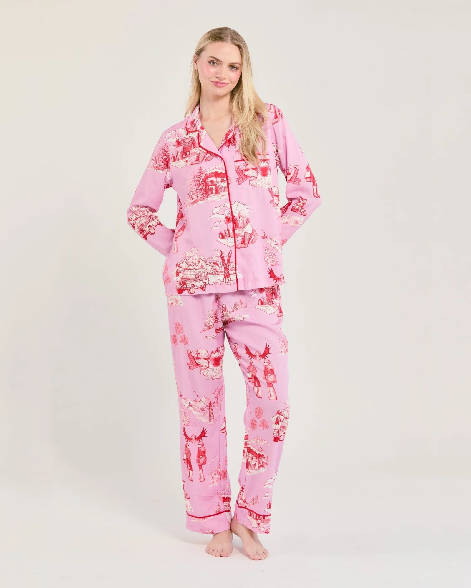 Après Ski Toile Pajama Pants Set