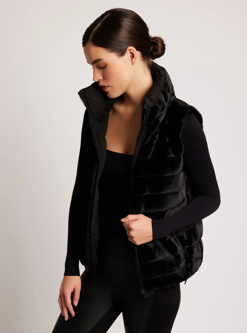 Adventurer Puffer Reversible Faux Fur Vest