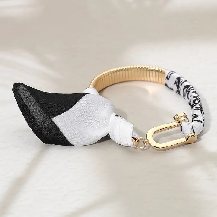 Scarf Wrapped Bangle Bracelet