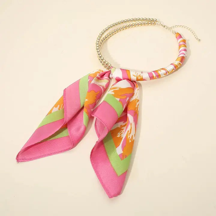 Abstract Scarf Necklace
