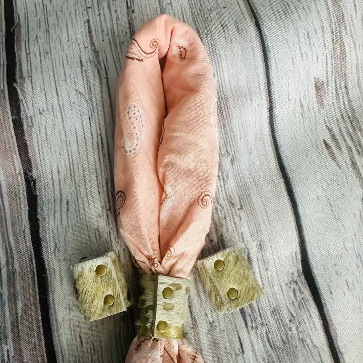 Cow Hide Bandana Slide