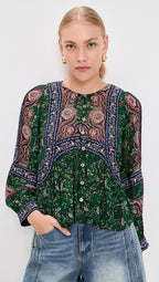 Melba Print L/SLV Top