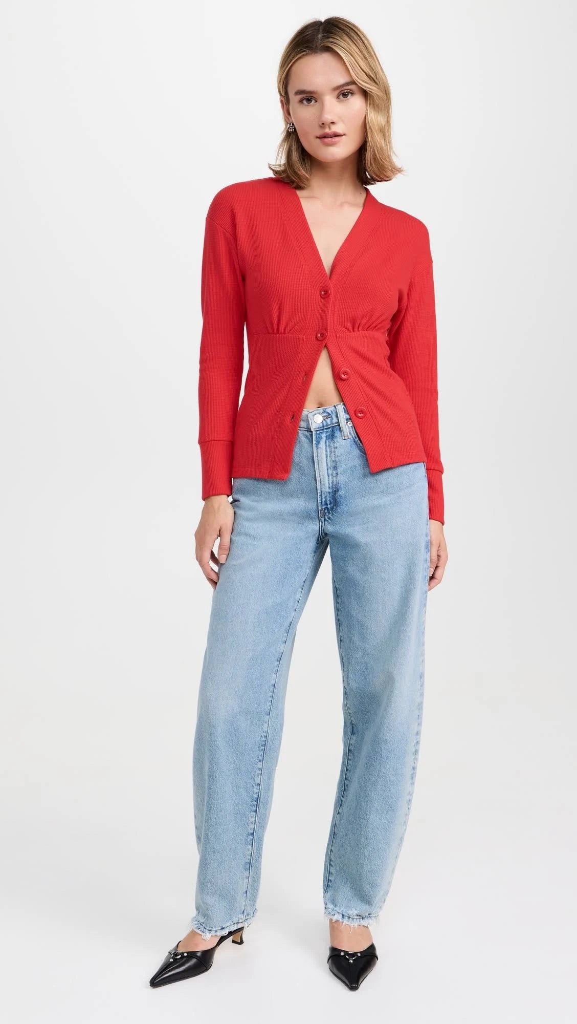 Noel Waffle Cardigan